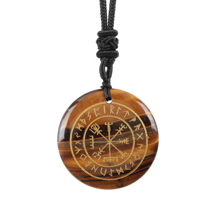 Carved compass pendant in natural amethyst crystal, geometric shape, approximately 30 x 6mm, Nordic Luen design