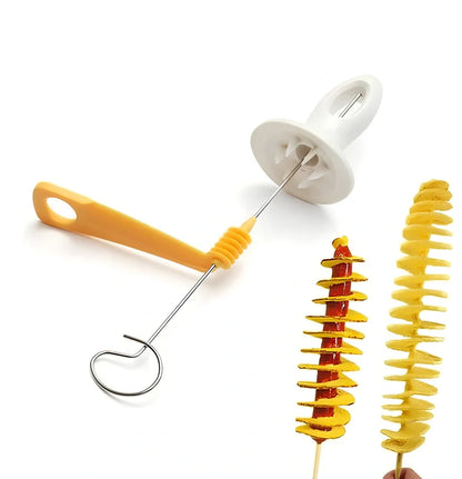 Potato manual cutter with stainless steel blade and ABS resin handle for slicing vegetables