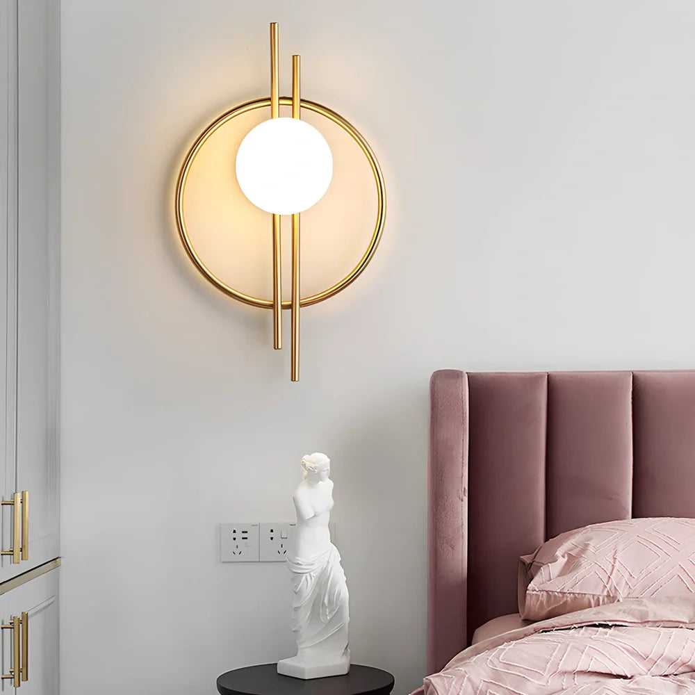 Modern iron wall lamp with minimalist design for living room background lighting