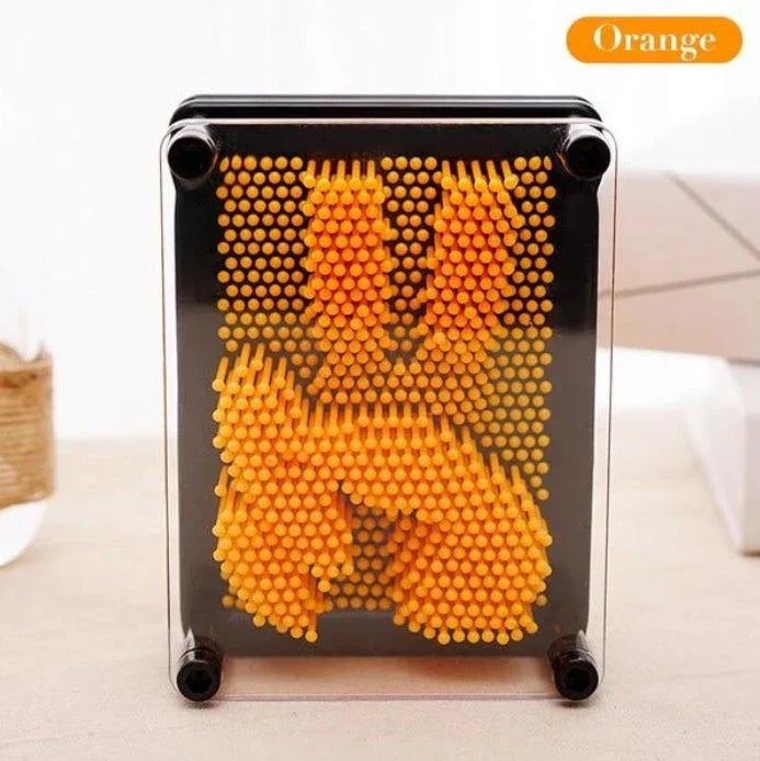 Customizable 3D Sculpture Frame with array of blunt pins for capturing intricate 3D details of any object or body part