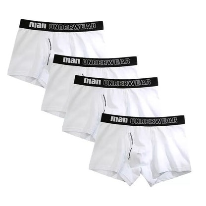 Men's cotton boxer underpants with antibacterial feature in solid colors