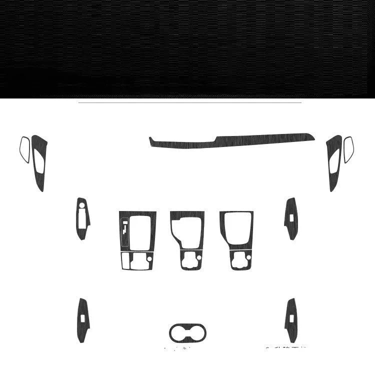Unksera car interior decorative film sticker kit with 12 pre-cut pieces for dashboard and centre console protection