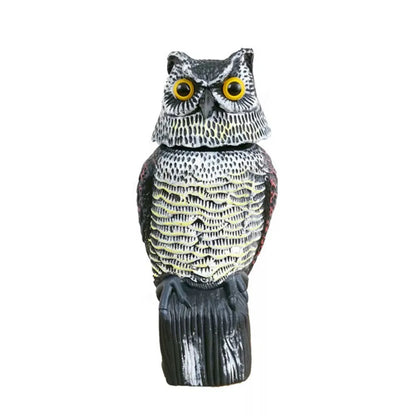 Electric Owl decoration with 360-degree rotating head, pastoral style animal model