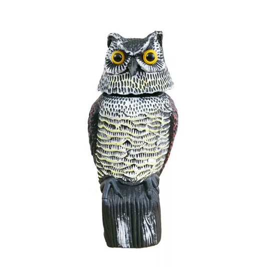Electric Owl decoration with 360-degree rotating head, pastoral style animal model