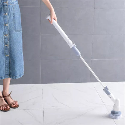 Electrical Toilet Brush with adjustable handle and wireless charging base