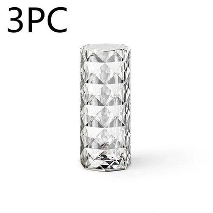 Elegant crystal desk lamp with adjustable LED lighting and touch-sensitive controls for a customizable, soothing ambiance