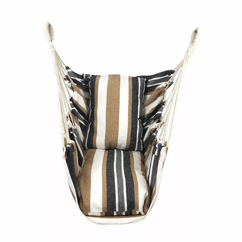 Canvas hammock swing chair in various colors for indoor and outdoor use