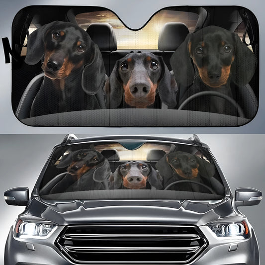 Car front gear sunshade cover with aluminium film construction measuring 130 by 70 centimetres