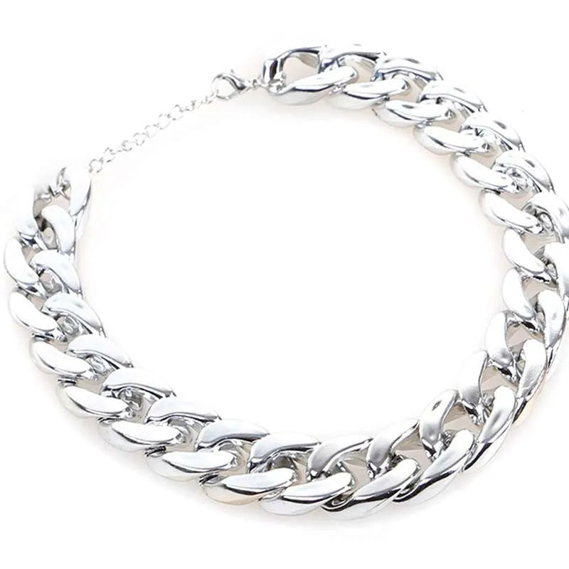 Gold colour chain style dog collar adjustable from 21cm to 50cm circumference for small medium dogs