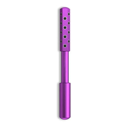 Germanium stone beauty stick 172mm facial massage roller in purple, rose gold or black highlight finish