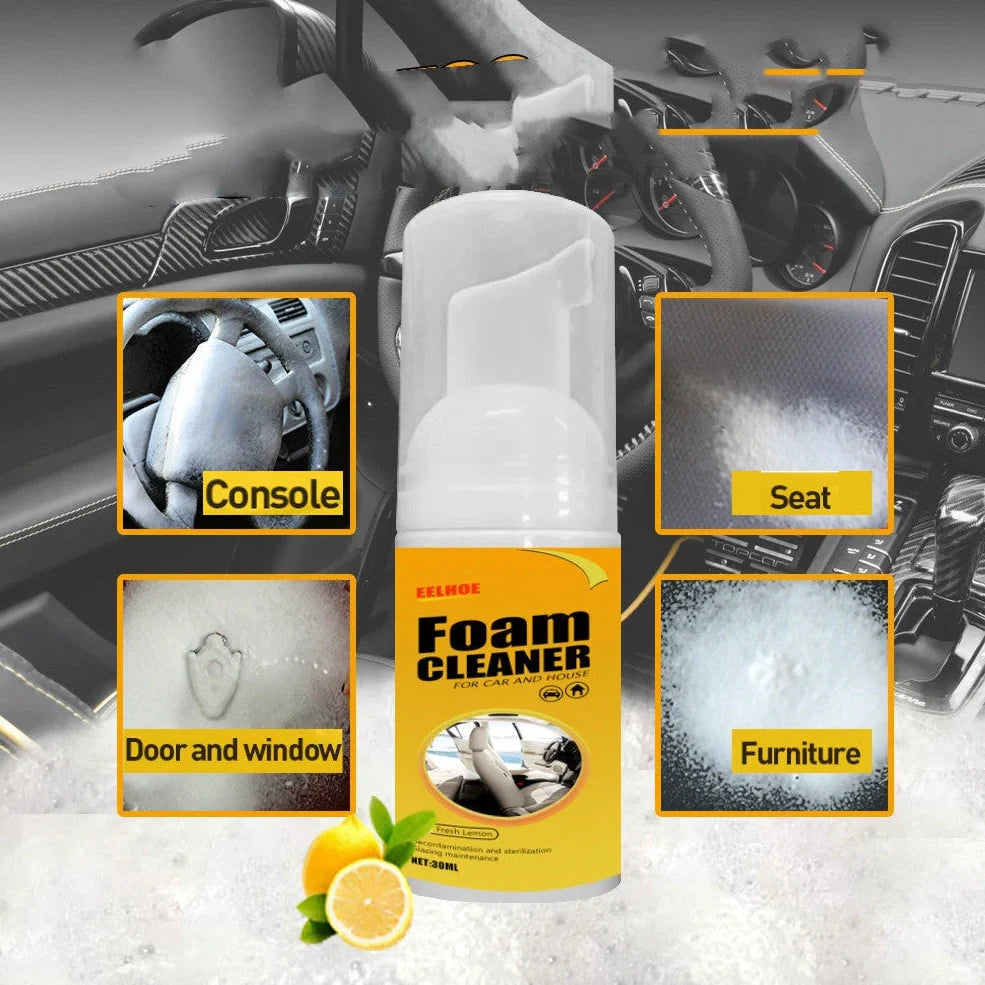 30ml car interior foam cleaner in 112mm container for spot cleaning seats and ceiling