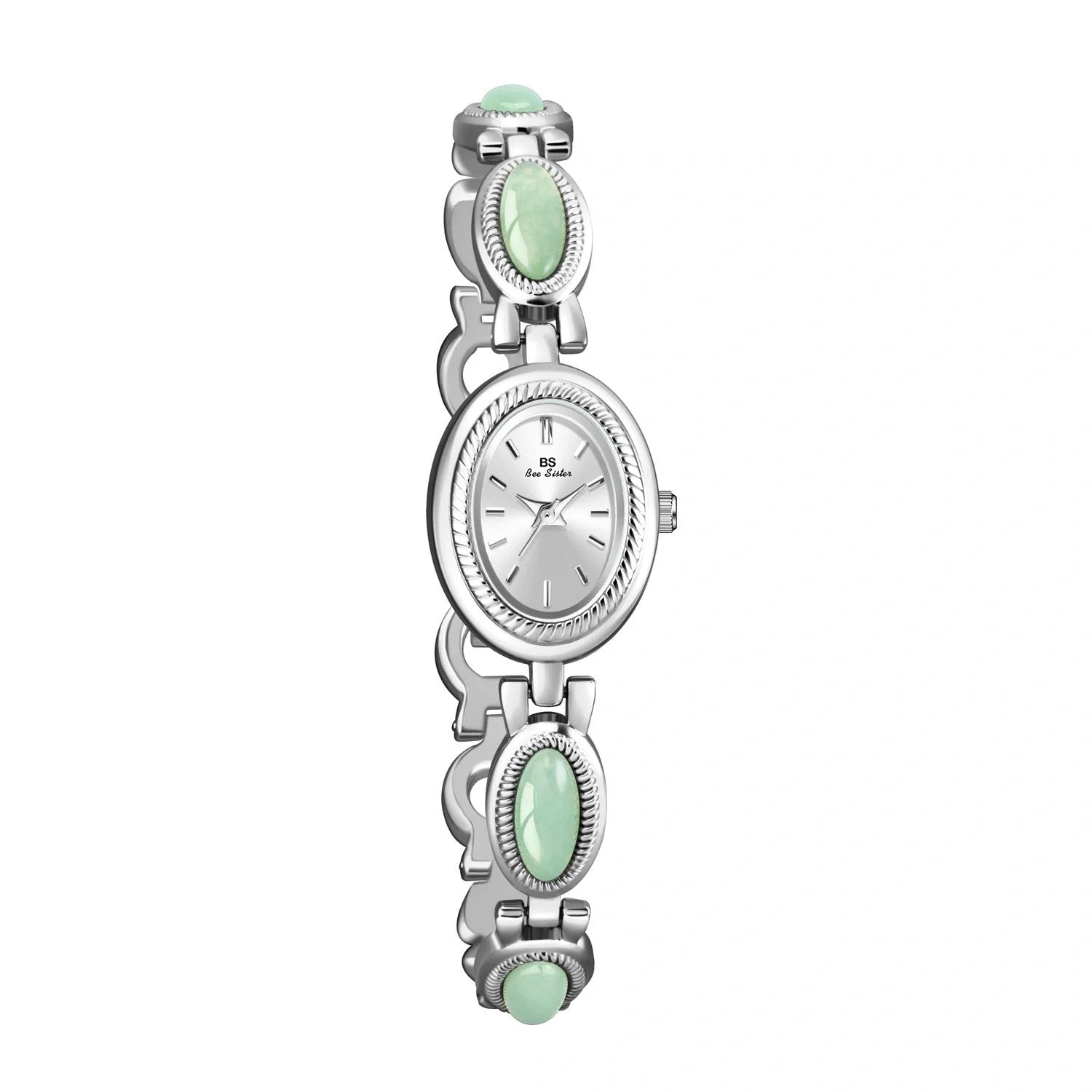 Luxury women's bracelet watch with Hetian Jade and waterproof feature