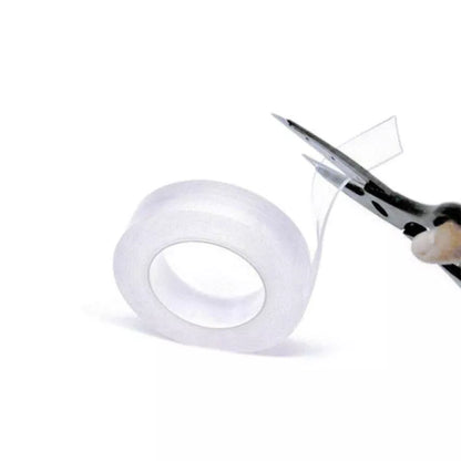 Transparent nano tape with strong adhesive, washable and reusable for various applications