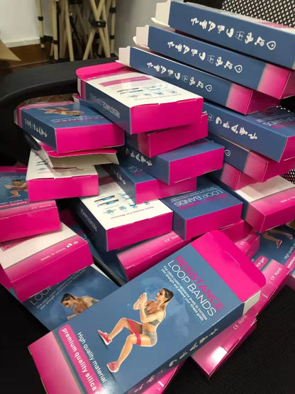 Gradient Elastic Ring Fitness Resistance Band Set with five resistance levels