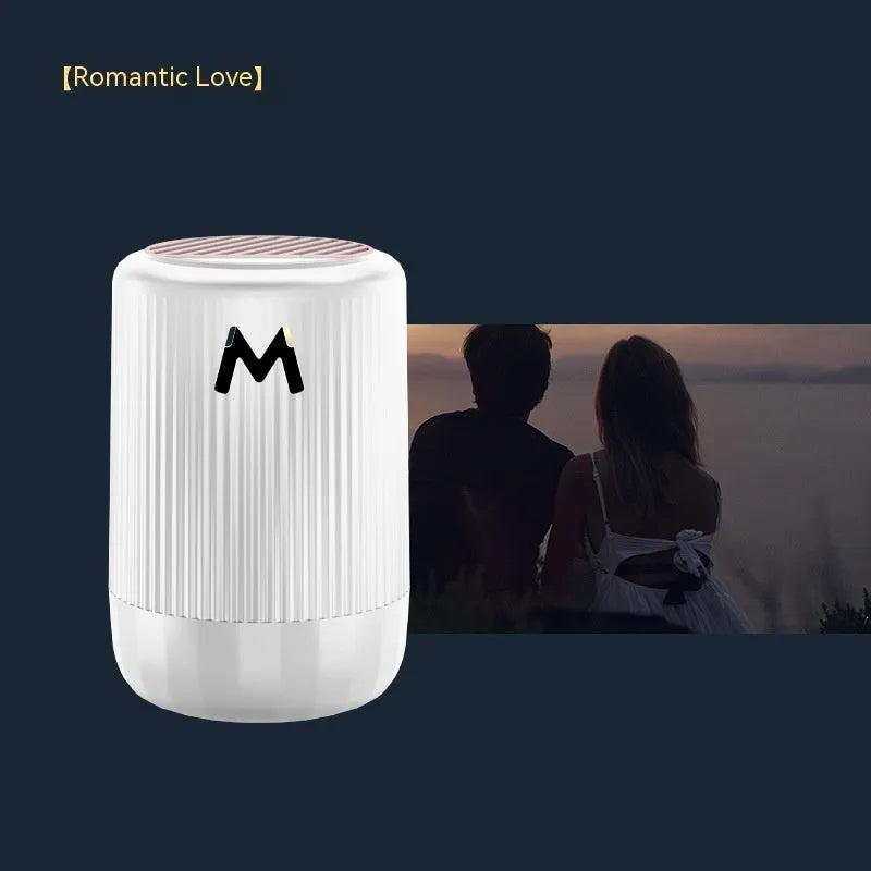 Solid car aromatherapy fragrance diffuser in compact 10 x 6 cm size for vehicle and indoor use