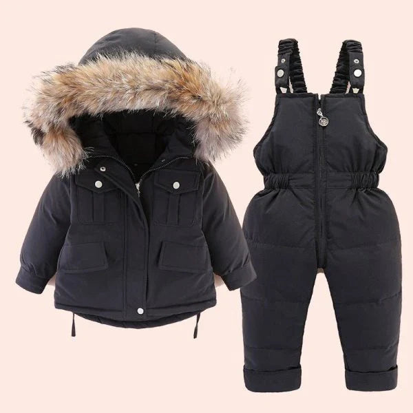 A cozy and stylish two-piece cotton outfit for infants and toddlers, available in a variety of vibrant colors