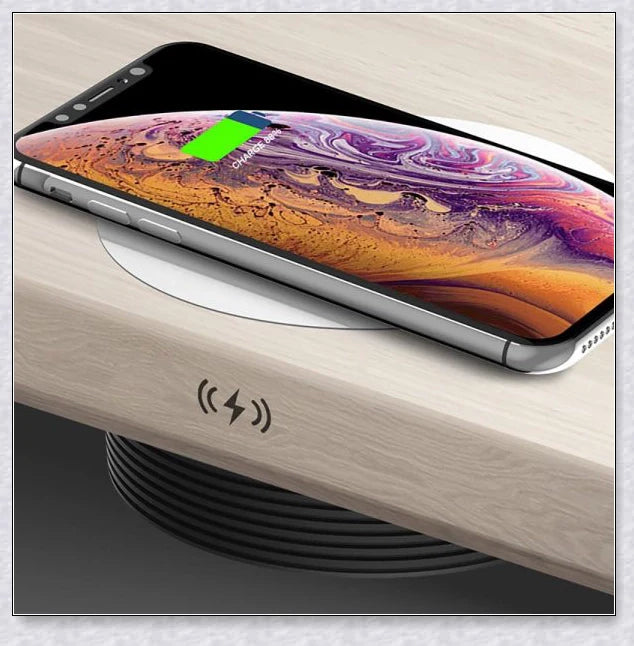 Minimalist Invisible Wireless Charger - Discreet, Fast-Charging, and Compatible with Smartphones and Qi-Enabled Devices