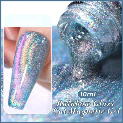 Reflective Moonlight Cat Magnetic Gel Nail Polish with mesmerizing cat-eye effect and long-lasting wear