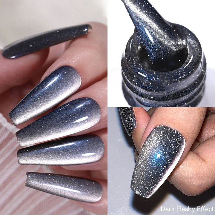 Reflective Moonlight Cat Magnetic Gel Nail Polish with mesmerizing cat-eye effect and long-lasting wear