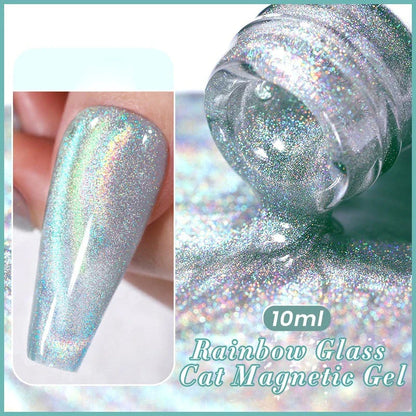 Reflective Moonlight Cat Magnetic Gel Nail Polish with mesmerizing cat-eye effect and long-lasting wear