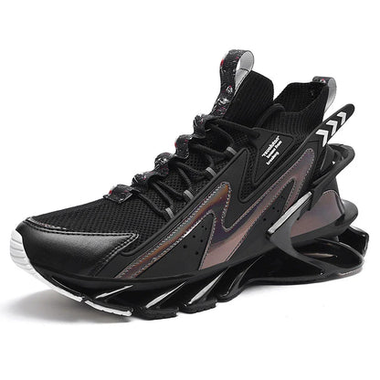 Casual sports shoes with breathable mesh upper, thick shock-absorbing soles, and stylish design