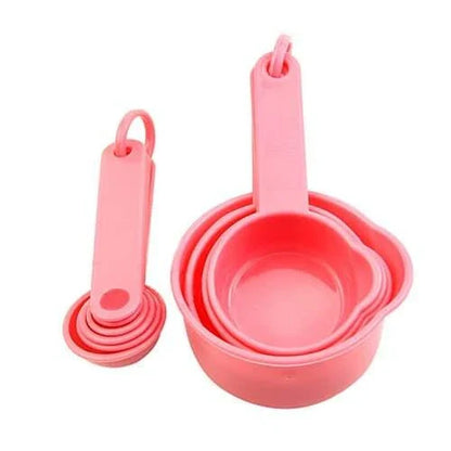 Pink Baking Measuring Cups and Spoons Set - 10 Piece Precision Measuring Tools for Accurate Baking and Cooking