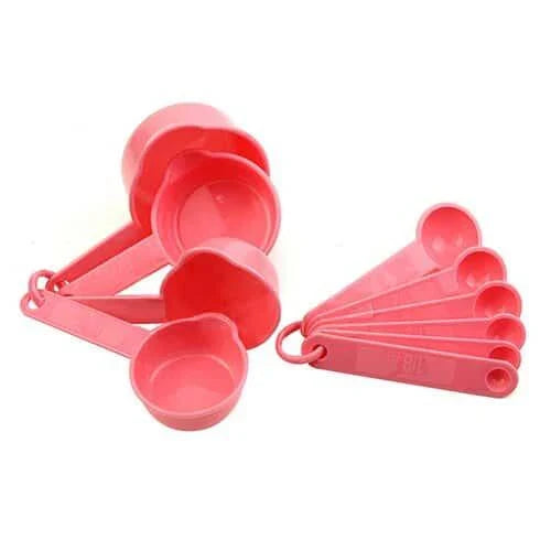 Pink Baking Measuring Cups and Spoons Set - 10 Piece Precision Measuring Tools for Accurate Baking and Cooking