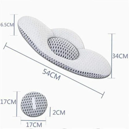 Buckwheat Lumbar Sleep Pillow with Ergonomic Design for Back Support and Pain Relief
