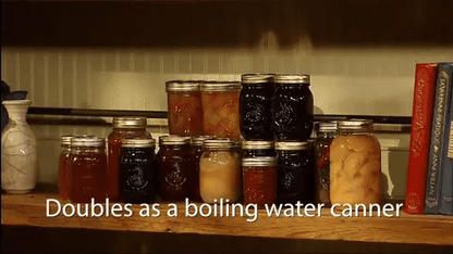 Premium Aluminum 23 Quart Pressure Canner And Cooker with deluxe pressure gauge for safe, convenient home canning