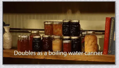 Premium Aluminum 23 Quart Pressure Canner And Cooker with deluxe pressure gauge for safe, convenient home canning