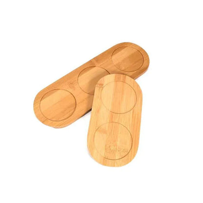 Bamboo wood tray for organizing and displaying kitchen tools and utensils