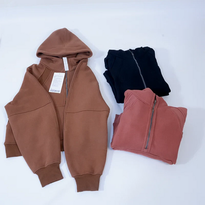 Women's sports fitness half zip hoodie fleece in various colors