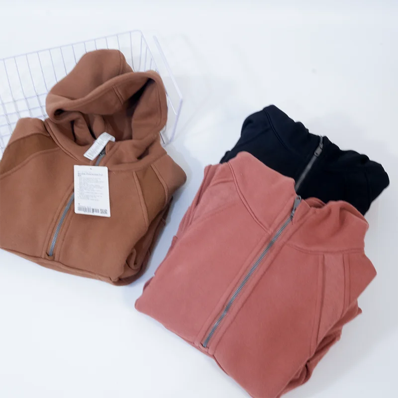 Women's sports fitness half zip hoodie fleece in various colors