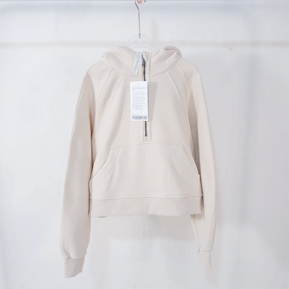 Women's sports fitness half zip hoodie fleece in various colors