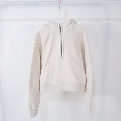 Women's sports fitness half zip hoodie fleece in various colors