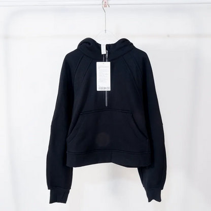 Women's sports fitness half zip hoodie fleece in various colors