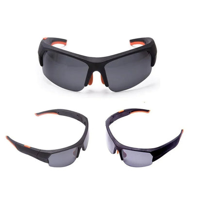 Smart camera glasses with HD 1080p video, UV protection, and built-in earbuds for hands-free use
