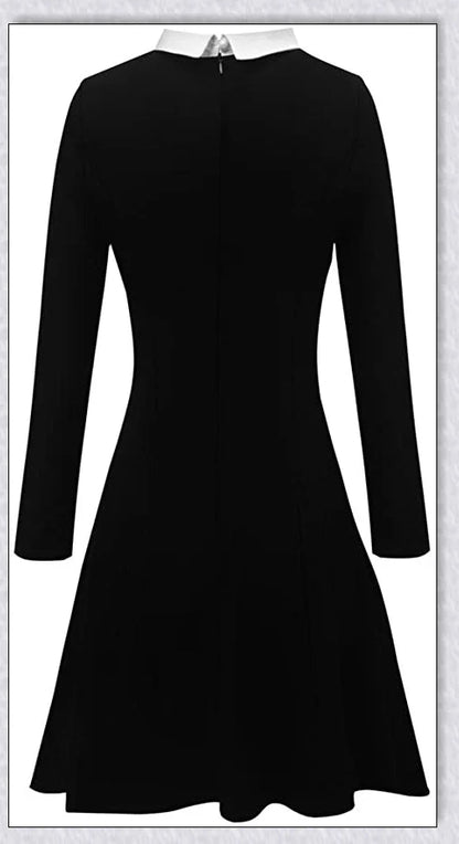 A vintage-inspired peter pan collar dress in various colors, perfect for channeling Ms. Frizzle from The Magic School Bus.