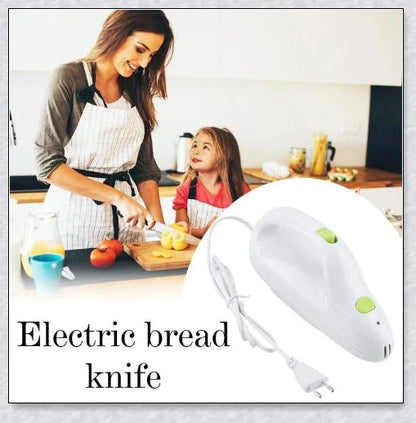 Stainless Steel Electric Knife with sharp blade for cutting meat, bread, and bones effortlessly