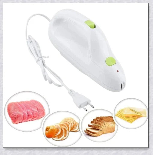 Stainless Steel Electric Knife with sharp blade for cutting meat, bread, and bones effortlessly