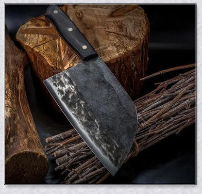 Heavy Forge Custom Serbian Handmade Kitchen Meat Veable Butcher Knife - A Masterpiece of Precision and Power