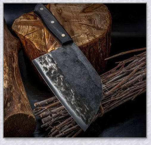Heavy Forge Custom Serbian Handmade Kitchen Meat Veable Butcher Knife - A Masterpiece of Precision and Power