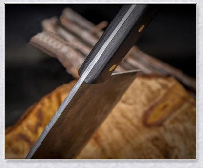 Heavy Forge Custom Serbian Handmade Kitchen Meat Veable Butcher Knife - A Masterpiece of Precision and Power