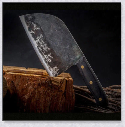 Heavy Forge Custom Serbian Handmade Kitchen Meat Veable Butcher Knife - A Masterpiece of Precision and Power