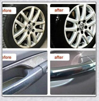 Stainless steel scratch eraser kit that safely removes oxidation, corrosion, and rust from metal surfaces, restoring a brilliant shine.