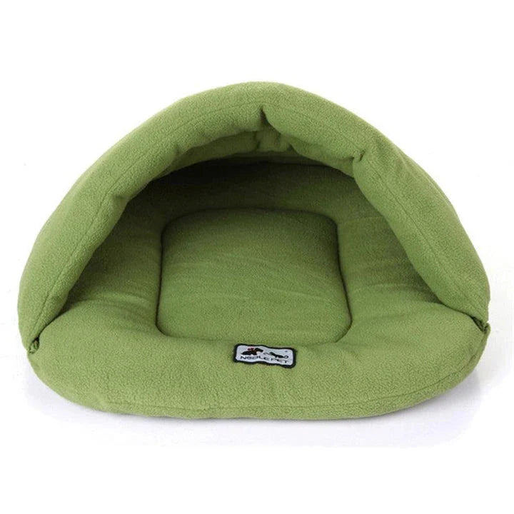 Cozy fleece pet sleeping bed with cushion in various colors and sizes, providing premium comfort and support for your furry friend.