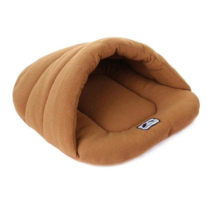 Cozy fleece pet sleeping bed with cushion in various colors and sizes, providing premium comfort and support for your furry friend.