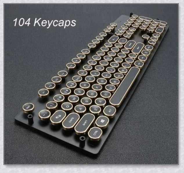 Steampunk-inspired mechanical keyboard switch with premium materials and durable construction