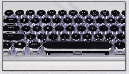 Steampunk-inspired mechanical keyboard switch with premium materials and durable construction