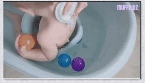 Baby Bath Seat with cute exterior design, featuring anti-slip suction cups and supportive back and leg rest for a comfortable bathing experience